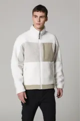 (100) メンズ DESCENTE ウーブンパッチ シェルパ フリース ボア ジップアップ ジャケットのサムネイル