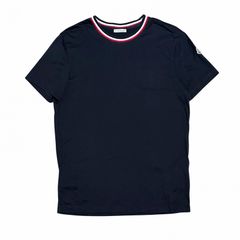 極美品］モンクレール ネックロゴ Tシャツ ダークネイビー サイズS 