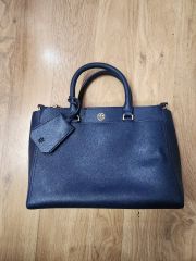 E300】美品 トリーバーチ ロビンソン トートバッグ 2way ネイビー