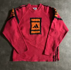 90s アディダス センター メッシュ ボックスロゴ スウェット