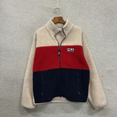 FILA カジュアル サイドロゴ シープスキン フリース ジップアップ S M10417