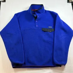 90s メキシコ patagonia パタゴニア Synchilla（シンチラ） スナップ-T ブルー