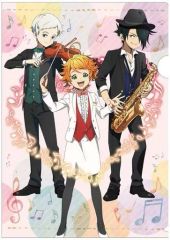 [중고] 클리어 파일 집합 JAZZ 아트 A4 클리어 파일 [약속의 네버랜드]