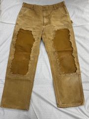 一点物】Carhartt 刺し子 リメイク ダブルニー ショーツ 30×32 - メルカリ