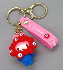 【中古】ぬいぐるみマスコット・ぬいぐるみバッジ マイメロディ 立体マスコットストラップキーホルダー 「EXPO 2025 大阪・関西万博 ミャクミャク×サンリオキャラクターズ」