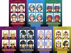 [Used] Sticker Set of 7 Types - ID Photo Style Stickers - "Capsule Lottery Ace Attorney Memory of the Prosecutor" Prize E