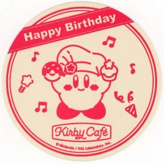 [중고] 코스터 커비 (도넛 / 생일 월 한정 무늬) 오리지널 코스터 [별의 커비 커비 카페] 메뉴 주문 특전