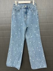 美品 HEART PATCH DAMAGE DENIM PANTS - メルカリ