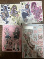 ニディガ ぷっくりシール 超てんちゃん あめちゃん ぴえん猫 うちわ