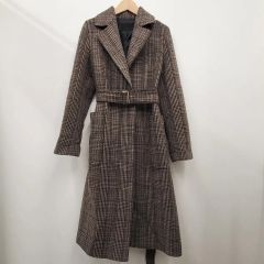 Leilian レリアン 千鳥格子 ウール ロングコート 9号 - メルカリ