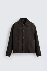 新品未使用】ZARA フェイクスエードレギュラーフィットジャケット L