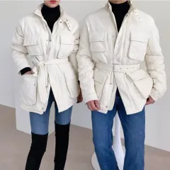 (新品) 原価79 ユニセックス BARBOUR バブアー ベルト ウェルロン ダウンジャケット(アイボリー)のサムネイル