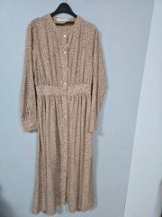 BABYLONE ドット柄 ロングシャツワンピース ベージュ 38 BABYLONE ドット柄 ロングシャツワンピース ベージュ 38 - メルカリ