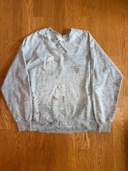 ANCELLM アンセルム ダメージ加工スウェット グレー - メルカリ