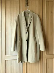 ZARA ザラ ウール混ブレンド メンズ 厚み 薄い ベージュ ロングコート