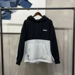 (105) NERDY ストリート シープスキン ボア フリース バイカラー 起毛 フーディーのサムネイル