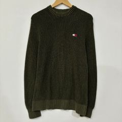 ヴィンテージ 90s トミーヒルフィガー 切り替え ハンドニット 手編み 