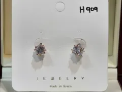 キュービック ローズゴールド ボールピアス H909