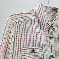 NINE COLOR 長袖シャツ 総柄 ヴィンテージ風 - メルカリ