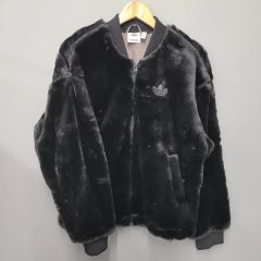 adidas モノグラムファージャケット Sサイズ ブラック/ベージュ - メルカリ