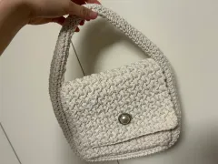 手編みニットバッグ ニットバッグ