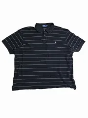 ポロラルフローレン ストライプ カラーTシャツ ブラック 4XB