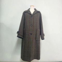 レリアン ウール カシミヤ混 チェスターコート ダブル チェック