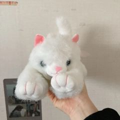 ペルシャ猫 昭和レトロ ぬいぐるみ パペット 白猫 ブルーアイズ