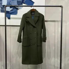 (80) GUESS ゲス レディース カジュアル ダブルボタン カシミア ウール ロング コートのサムネイル