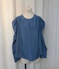 超美品Gypsohila Ruffle Frill Blouse ブルー - メルカリ