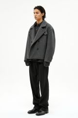 THE RERACS リラクス チェック柄ジップアップジャケット ブラウン