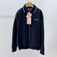 S+級/38 25SS ミュウミュウ ボンダイ ピケ コットン ブルゾン ジップアップ ジャケットのサムネイル
