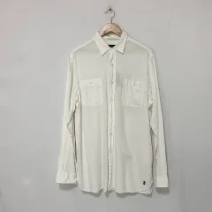 ポロラルフローレン ダブルポケット アイボリー ヴィンテージ ベーシック シャツ メンズ XL