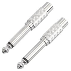 【在庫セール】フジパーツ RCA ピンジャック(メス)→6.3mm モノラル標準プラグ(オス) 2個セット / AC-12MH-2P