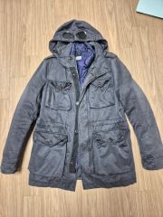 貴重 C.P COMPANY レザー切替 ゴーグルジャケット ワックスコットン