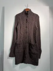 ニット カーディガン ロング丈 M A659