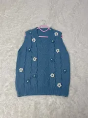 アバントフィット フラワー ニット ベスト