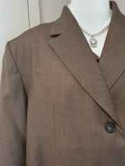 NOBLE 23SS ノーブル リネンダブルブレストジャケット ベージュ 34