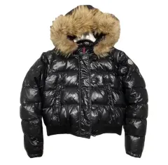 MONCLER モンクレール コヨーテ ファー クロップド ダウン ブルゾン 1のサムネイル