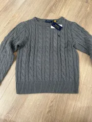 ポロラルフローレン ケーブルニット グレー XL