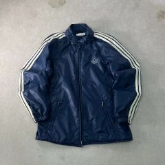 ビンテージ】adidas ネイビー L ライダースジャケット - メルカリ