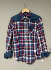ヴィンテージ GUESS CHECK デニム POINT シャツのサムネイル