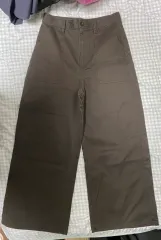 GU レディース ワイド ワークパンツ