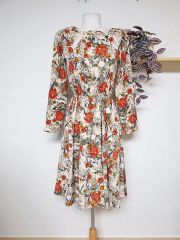 極美品】アナトリエ ペイントフラワー切替ワンピース 36 - メルカリ