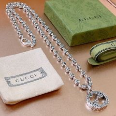 新品同様 グッチ GUCCI 925 ネックレス ペンダント シルバー N555 