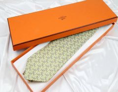HERMES Gravate Twill Tie 7 イエロー - メルカリ