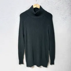 B1-23/DKNY ブラック カシミア タートルネック ニット Tシャツのサムネイル