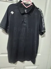 デサント 半袖Tシャツ デサント ブリティッシュ トライアスロン 半袖 ポロTシャツ ブラック