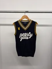 レディース PEARLY GATES パーリーゲイツ ゴルフ ウール100 Vネック ニット ベスト
