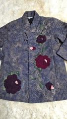 坂東京子 藍染め 草木染め 花柄 日本製 ジャケット 美品 - メルカリ